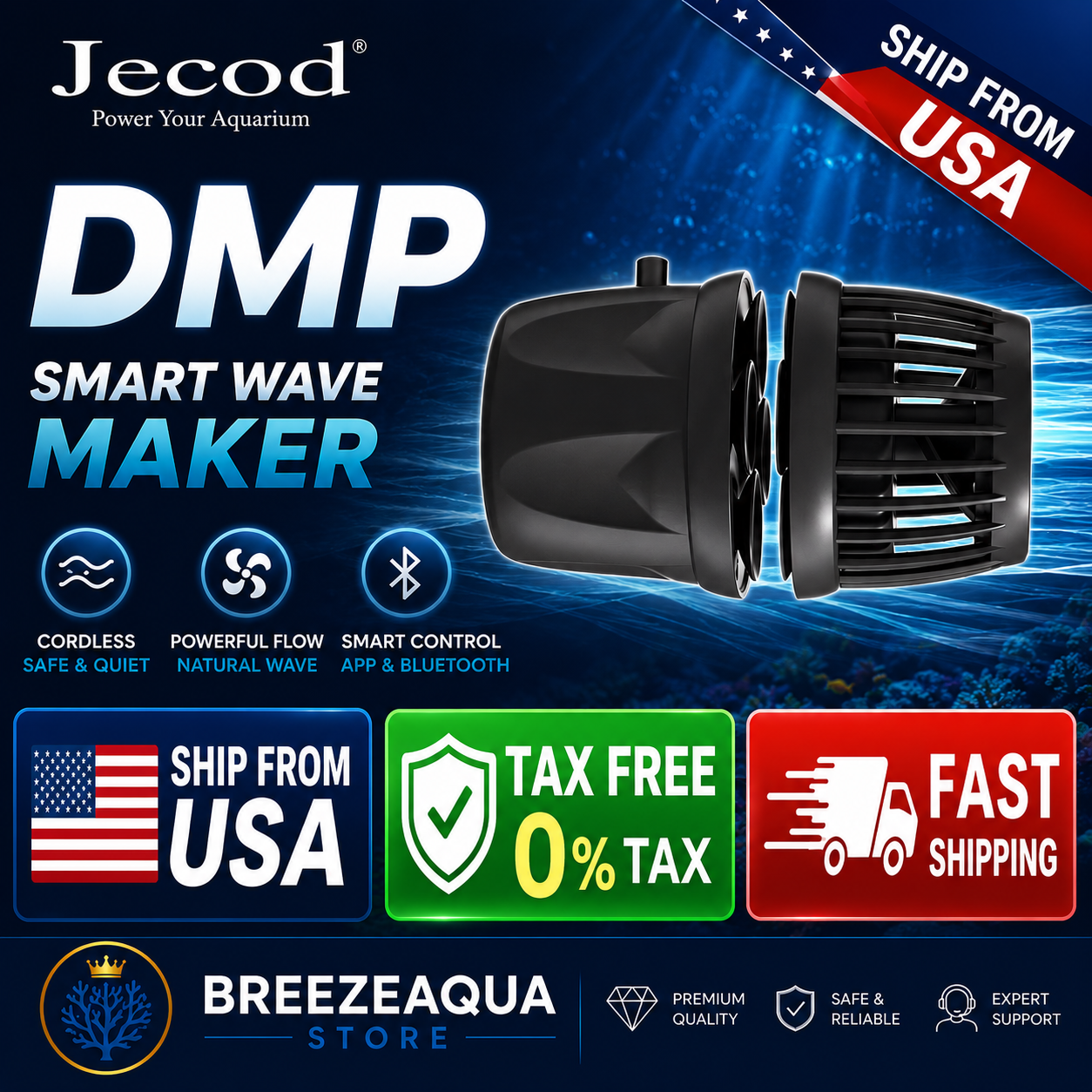 Coral Frag Plug - Jebao Jecod DMP-10/20/30/40 Aquarium Wavemaker Pump