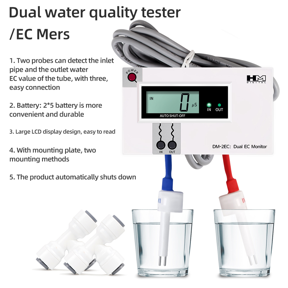 Marine Aquarium Hydrometer - Digital Water Quality Tester Dual Probe