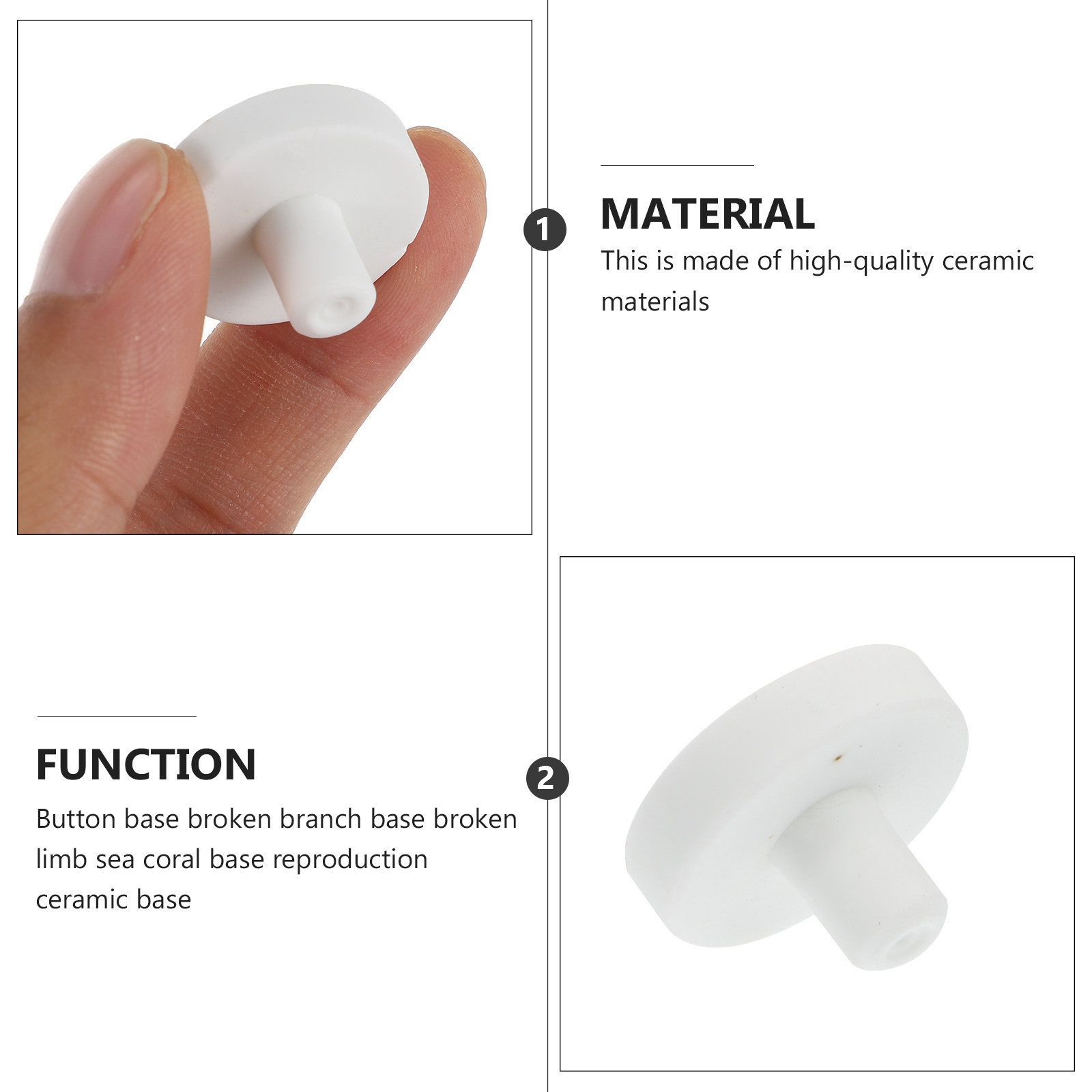 10Pcs Coral Frag Base Ceramic  - Coral Frag Plug recensie en prijs