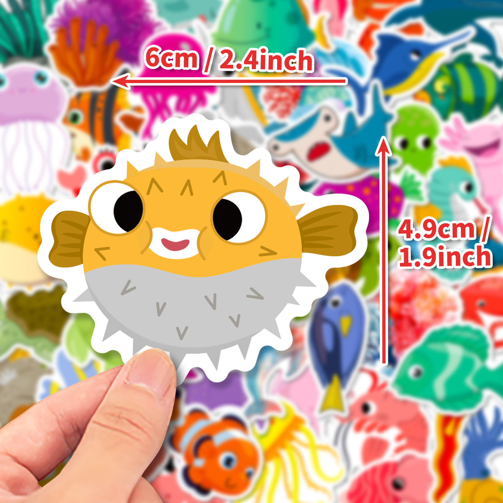 50Pcs Marine Life Stickers Aqu - Marine Life Aquariums recensie en prijs