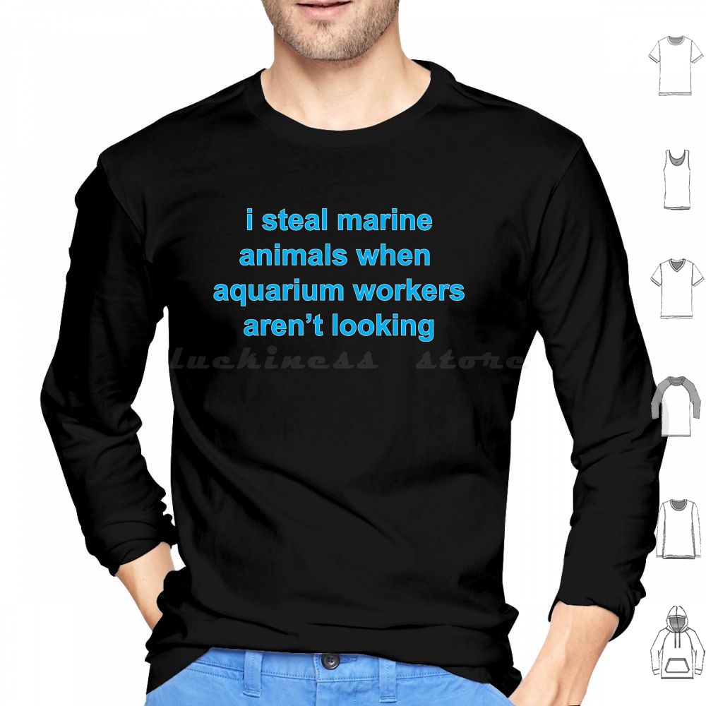 Fishy Shirt Hoodie Cotton Long - Marine Life Aquariums recensie en prijs